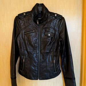 Danier Black Leather Moto Jacket - XS